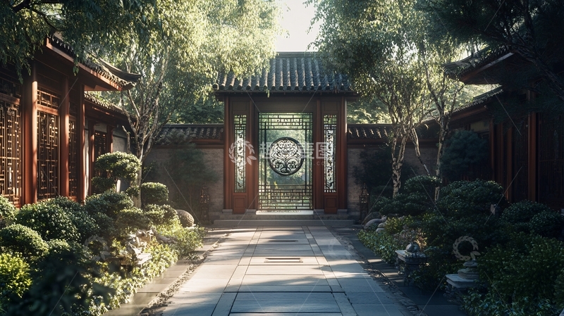 高清大图下载【趣麦麦图】四合院门庭