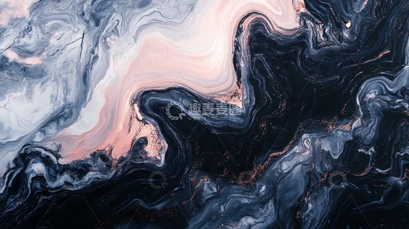 高清大图下载【趣麦麦图】抽象炫彩流体画3