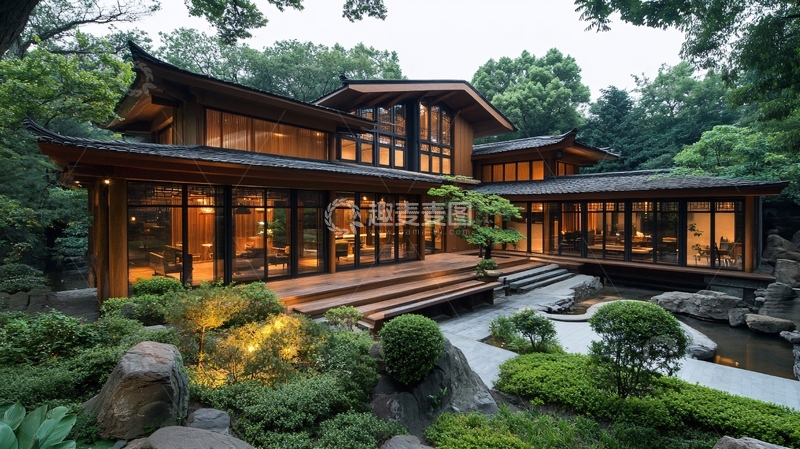 高清大图下载【趣麦麦图】日式别墅设计1