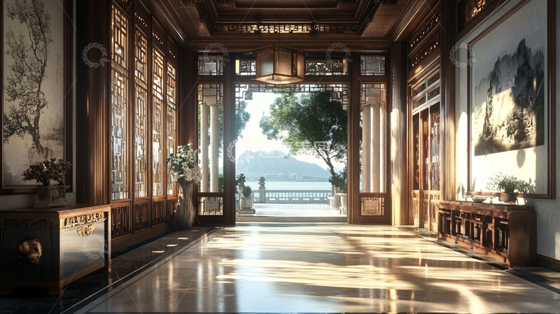 高清大图下载【趣麦麦图】回廊效果图