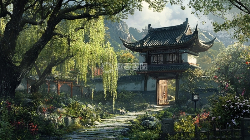 高清大图下载【趣麦麦图】古风场景概念图1