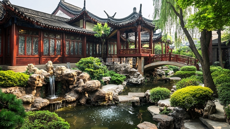 高清大图下载【趣麦麦图】传统中式园林