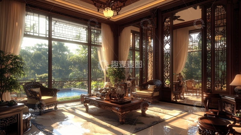 高清大图下载【趣麦麦图】别墅会客厅