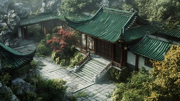 中式园林亭台楼阁5