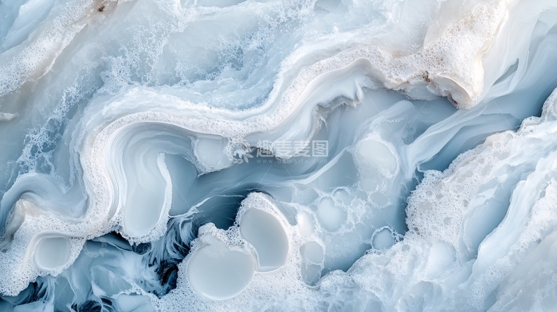 高清大图下载【趣麦麦图】蓝色流体创意抽象画13