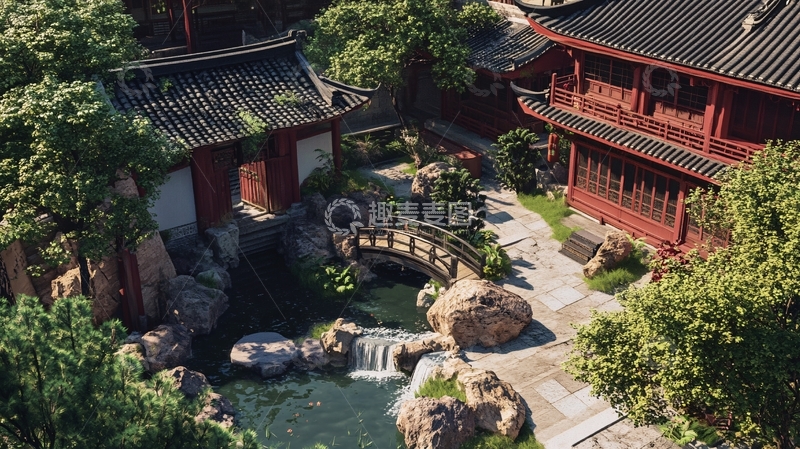 高清大图下载【趣麦麦图】仿宋园林2