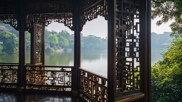 清晨的古典园林