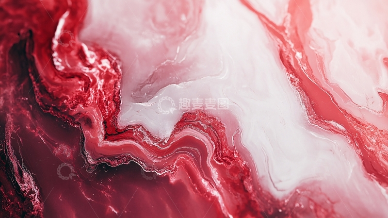 高清大图下载【趣麦麦图】红色流体创意大理石纹7