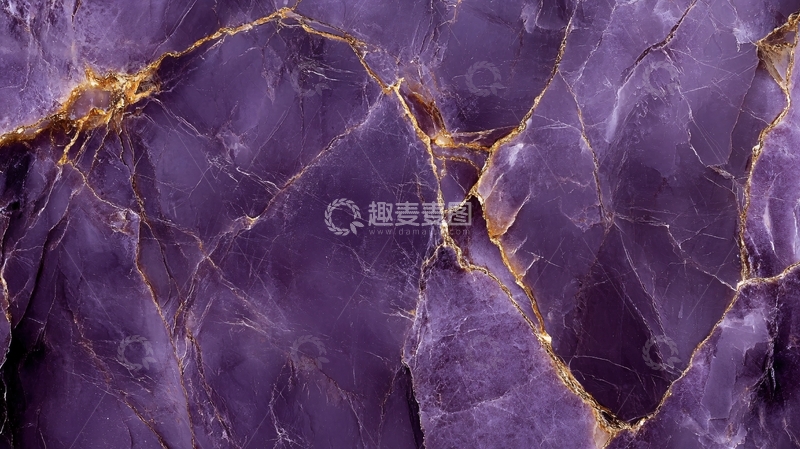 高清大图下载【趣麦麦图】绚丽紫色石头纹理1