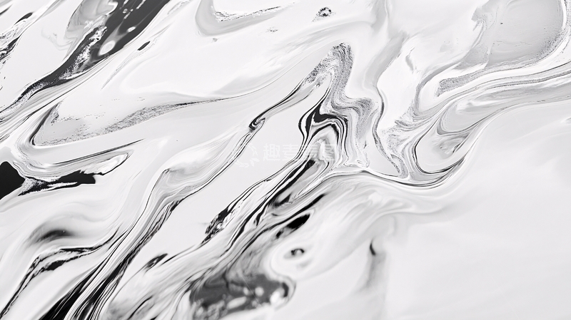 高清大图下载【趣麦麦图】-黑白流体画1