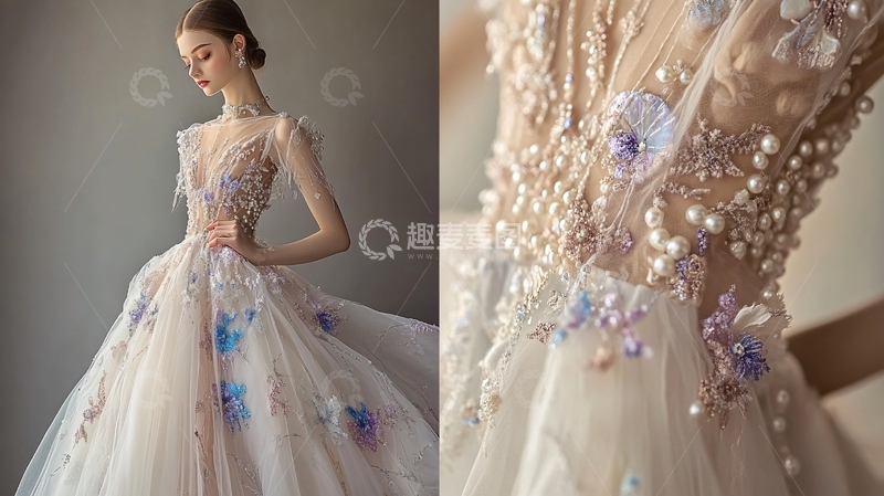 高清大图下载【趣麦麦图】高定婚纱