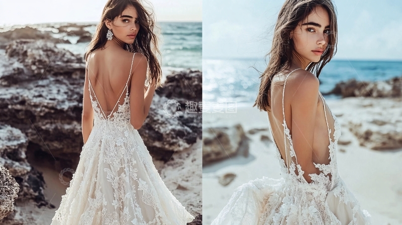 高清大图下载【趣麦麦图】露背礼服