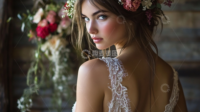 高清大图下载【趣麦麦图】弄美丽绽放美女模特