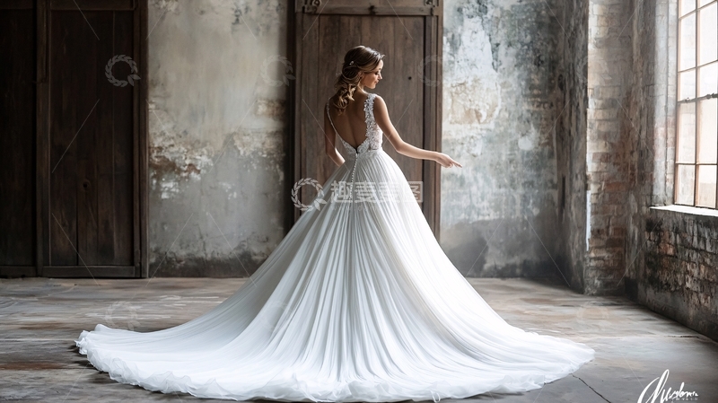 高清大图下载【趣麦麦图】长款婚纱1