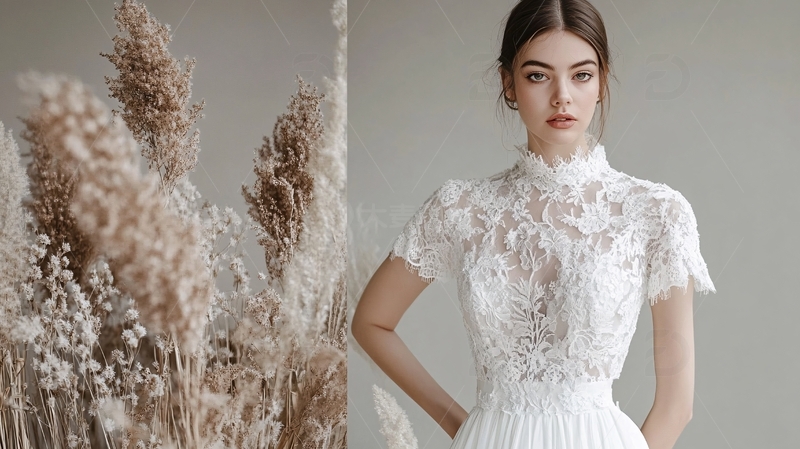 高清大图下载【趣麦麦图】工艺新娘婚纱1