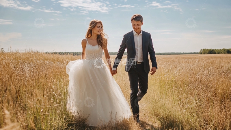 高清大图下载【趣麦麦图】阳光草地新人