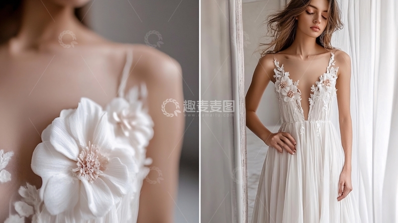 高清大图下载【趣麦麦图】新娘婚纱礼服