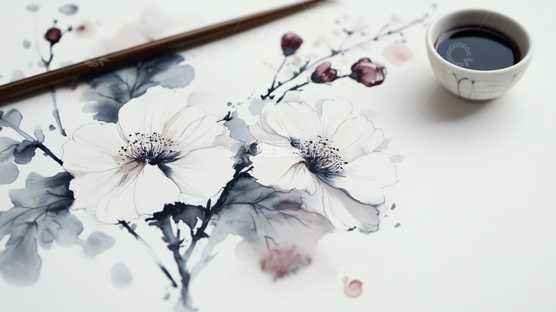 高清大图下载【趣麦麦图】手绘工笔画水彩画