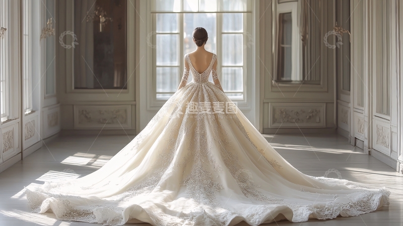 高清大图下载【趣麦麦图】贵妇背影