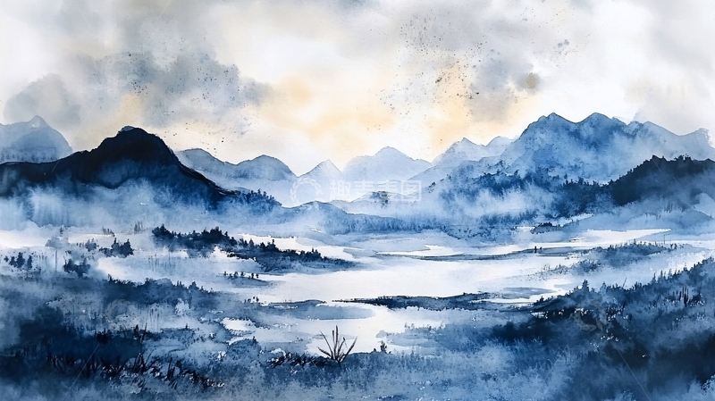 高清大图下载【趣麦麦图】唯美意境彩墨山水20