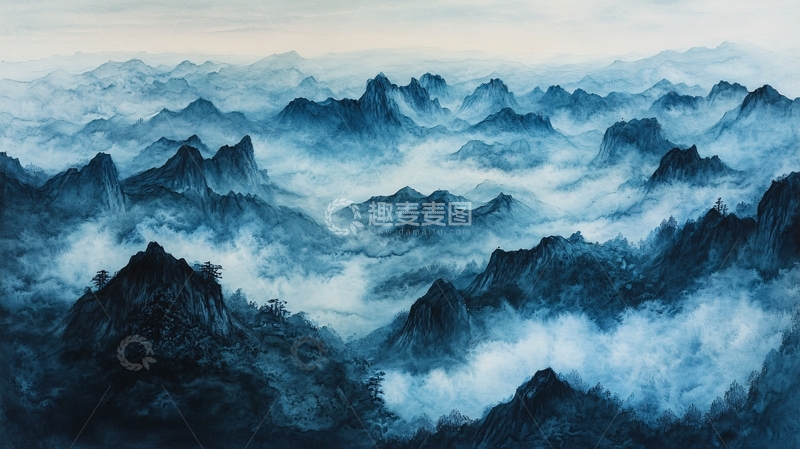 高清大图下载【趣麦麦图】巨幅远山