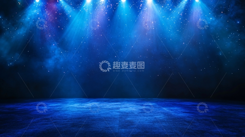 高清大图下载【趣麦麦图】深蓝舞台背景