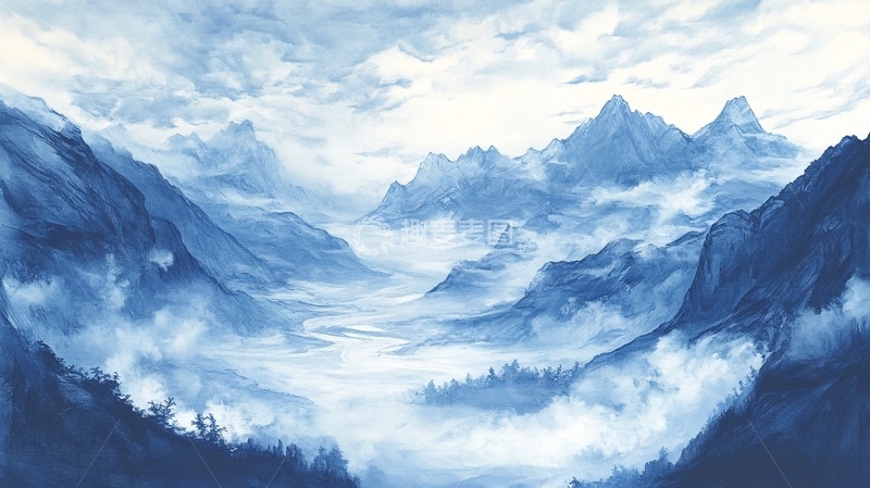 高清大图下载【趣麦麦图】雪山原画41