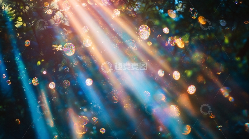 高清大图下载【趣麦麦图】绚丽光晕光斑唯美背景1
