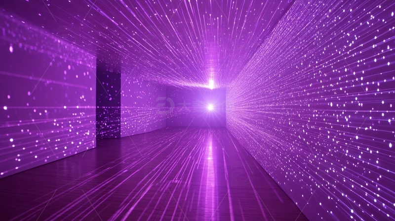 高清大图下载【趣麦麦图】紫色灯光走廊4