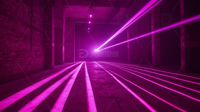 高清大图下载【趣麦麦图】紫色灯光走廊3