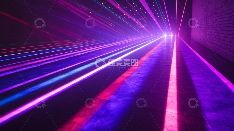 高清大图下载【趣麦麦图】霓虹灯过道1