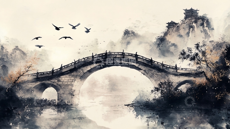 高清大图下载【趣麦麦图】奈何桥插画11