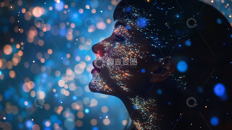 高清大图下载【趣麦麦图】光晕面部轮廓1