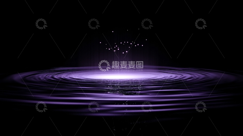高清大图下载【趣麦麦图】紫光星波灯影