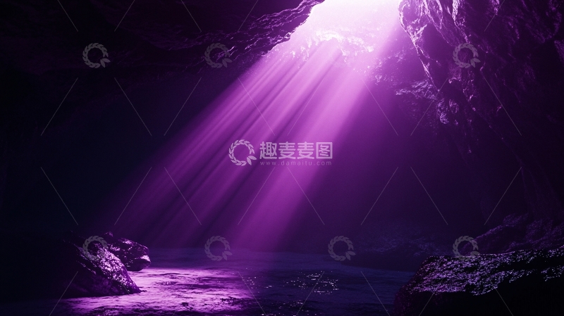 高清大图下载【趣麦麦图】透光的山洞1