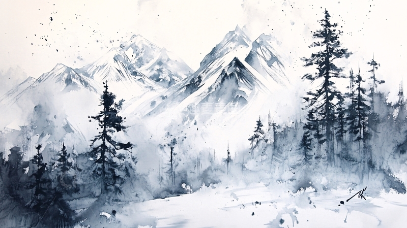 高清大图下载【趣麦麦图】雪山原画42