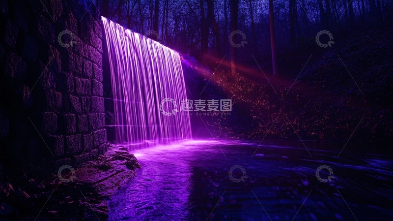高清大图下载【趣麦麦图】瀑布灯素材