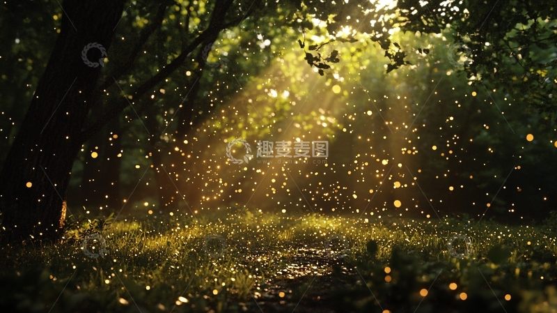 高清大图下载【趣麦麦图】云栖竹径萤火虫1