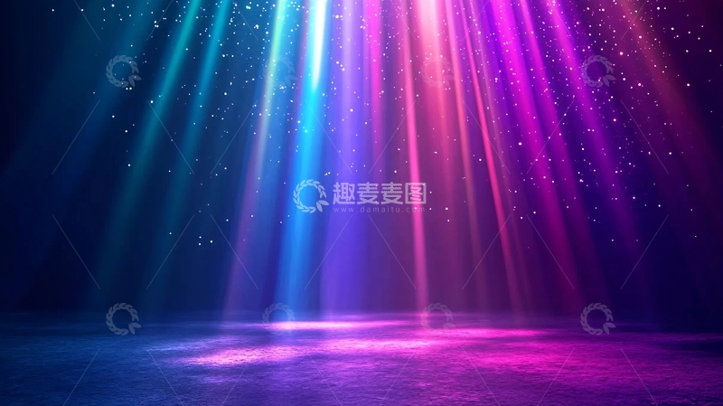 高清大图下载【趣麦麦图】梦幻舞台背景耀眼1