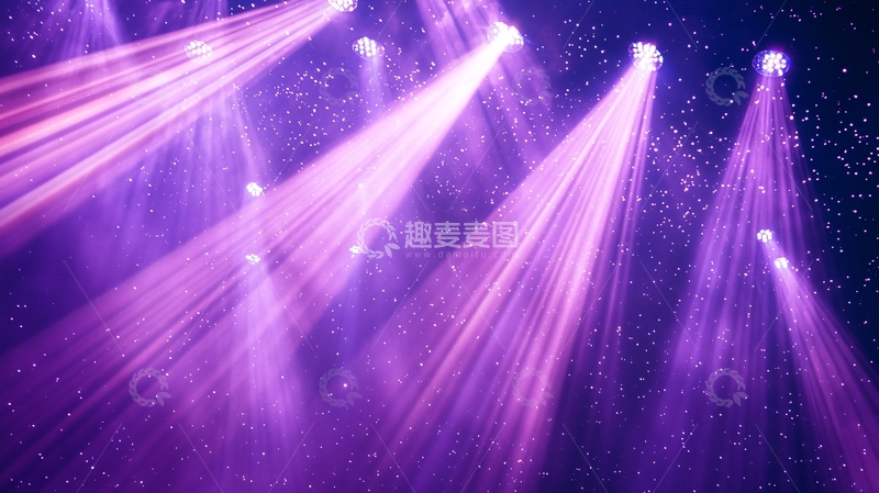 高清大图下载【趣麦麦图】紫色舞台灯光背景图3