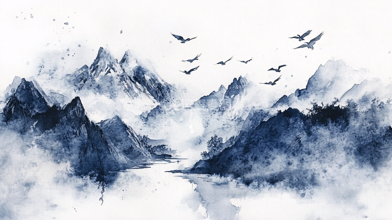 高清大图下载【趣麦麦图】山光水色横批