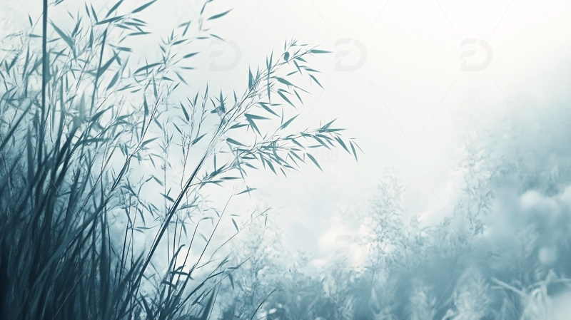 高清大图下载【趣麦麦图】蓝色梦幻竹影2