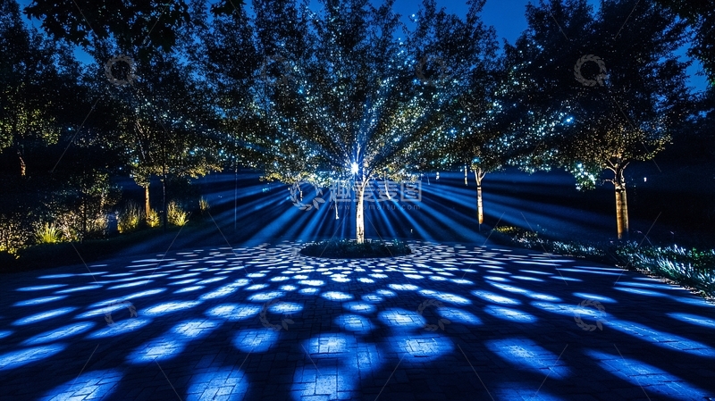 高清大图下载【趣麦麦图】光影园林小品