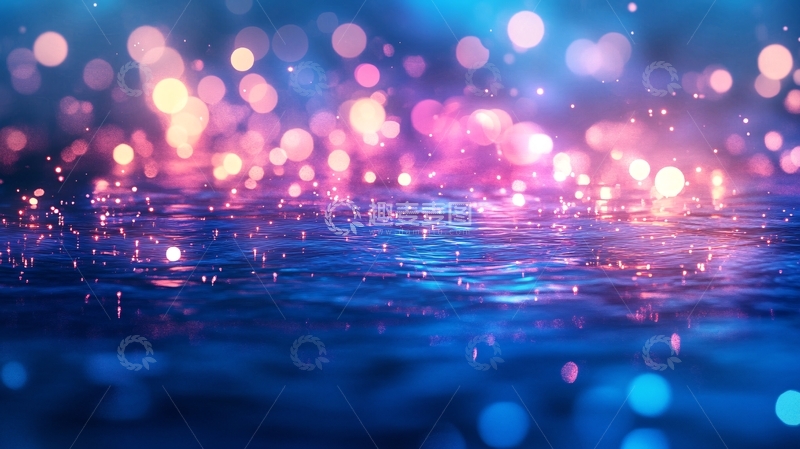 高清大图下载【趣麦麦图】星光璀璨的水面2