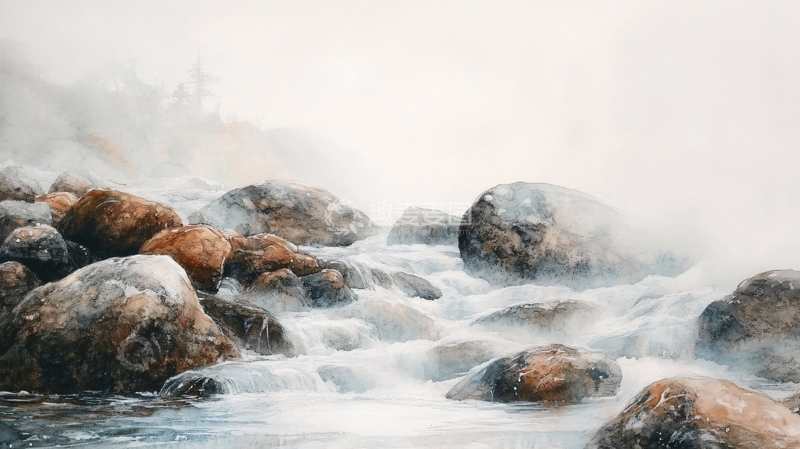 高清大图下载【趣麦麦图】梦幻慢门溪流