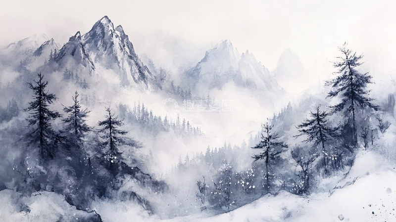 高清大图下载【趣麦麦图】雪山原画44