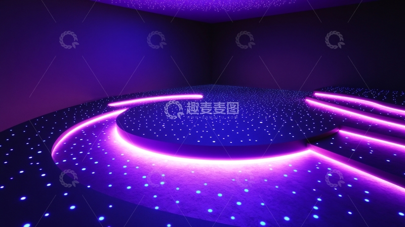 高清大图下载【趣麦麦图】霓虹灯展台6