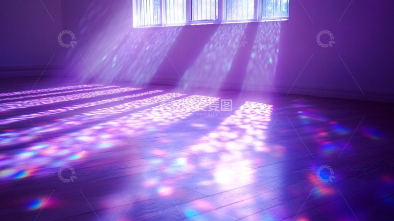 高清大图下载【趣麦麦图】光影洒射在地板上