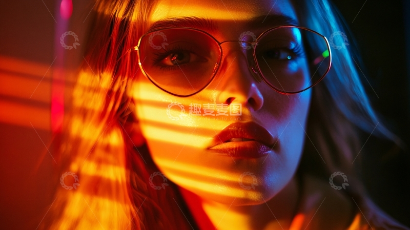高清大图下载【趣麦麦图】霓虹灯光感