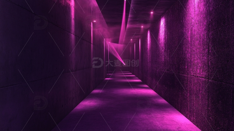 高清大图下载【趣麦麦图】紫色过道